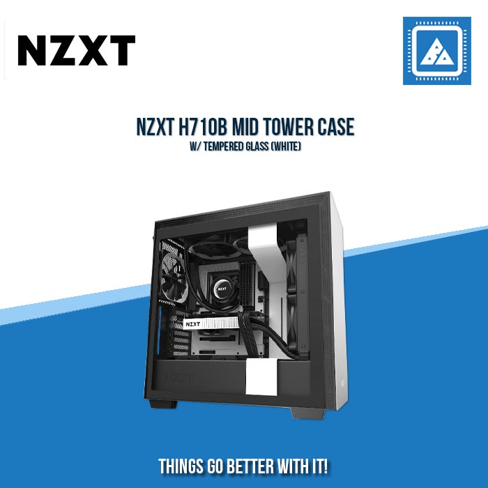 NZXT H710B MID TOWER CASE W/ TEMPERED GLASS (WHITE) NZXT H710B MID TOWER CASE W/ TEMPERED GLASS (WHITE)